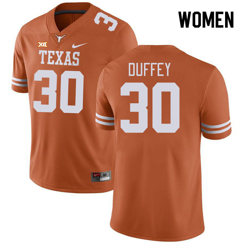 Women #30 Jackson Duffey Texas Longhorns College Football Jerseys Stitched-Orange